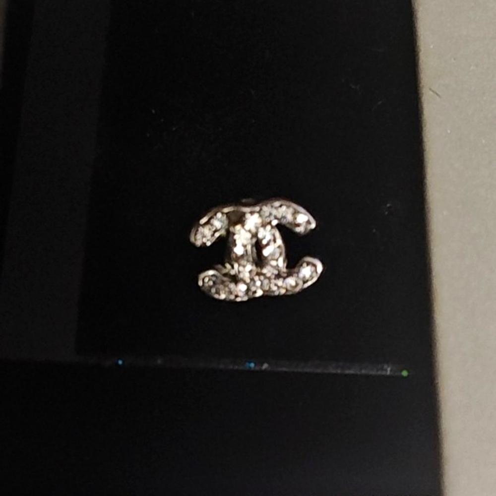 Sterling Silver Fashion Earring With Swarovski Crystals C Initial
